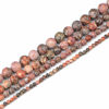 Picture of NCB 100PCS 8mm Natural Red Leopard Fur Jasper Beads Gemstone Round Loose Stone Beads Spacer Beads for Jewelry Making with Crystal Stretch Cord (Red Leopard Fur Jasper, 8mm 100Beads)