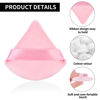 Picture of Sibba 2 Pieces Triangle Powder Puffs Face Cosmetic Powder Puff Washable Reusable Soft Plush Powder Sponge Makeup Foundation Sponge for Face Body Loose Powder Wet Dry Makeup Tool (4Pcs Black&Pink)