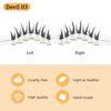 Picture of 14 Pairs Lash Clusters 196 PCS DIY Eyelash Extension C Curl Cluster Lashes Individual Lashes Cluster Lashes Wisps Reusable Eyelash Segments Professional Makeup for Self-application (Devil 03-C)