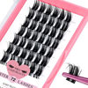 Picture of Cluster Lashes, 72 Pcs Individual Lashes, Lash Clusters DIY Eyelash Extension, Super Thin Band Reusable Soft & Comfortable (Deceive-D-14mm)