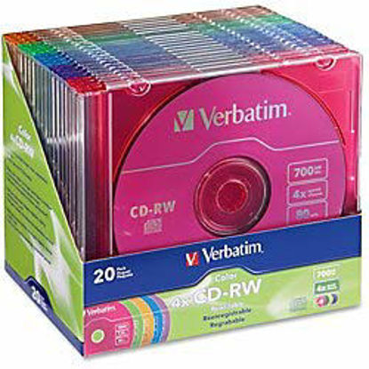 Verbatim CD-R Recordable Media Discs, Assorted Colors, Pack of 25 Discs