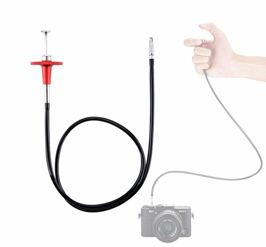 Picture of JJC TCR-70R 70cm Mechanical Cable Shutter Release with Bulb-Lock for Fujifilm X10 X20 X30 X100s X100t X-Pro1 X-Pro2 X-E1 X-E2, Leica M6 M7 M8 and Nikon Df F4 FM2 F3 FE FM3a F80, Threaded Release Cable