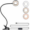 Picture of Bekada LED Desk Light with Clamp for Video Conference Lighting, Clip on LED Ring Light for Computer Webcam, USB Laptop Light for Zoom Meetings, Reading Light with 3 Color 10 Dimming Level