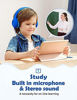 Picture of Kids Headphones with Microphone for School, Over Ear/On Ear Wired Headphones for Kids Boys Girls with Volume Limited 85dB/94dB and HD Sound Sharing Function for iPad/Tablet/PC/School/Travel