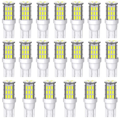 Picture of AOICANKI 20pcs Super Bright RV Trailer T10 921 194 42-SMD 12V Car Backup Reverse LED Lights Bulbs Light Width Lamp Xenon White