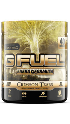 Picture of G Fuel Crimson Tears Prickly Pear Flavored Inspired by Elden Ring Game-Changing Energy Powder, Sharpens Mental Focus and Cognitive Function, Zero Sugar, Supports Immunity and Mood 9.8 oz (40 servings)