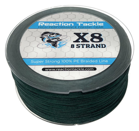 GetUSCart- Reaction Tackle Braided Fishing Line - 8 Strand Moss Green 25LB  1000yd