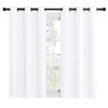 Picture of NICETOWN White Window Curtain Panels 50 inch Length, 50% Light Blocking Curtains for Bedroom & Dining Room Window (Set of 2, 42 inches x 50 inches)