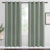 Picture of NICETOWN Greyish Green Blackout Curtains 78" Long for Office, Dining Room, Guest Room, Sound Reducing Heat and Cold Block Curtain Panels for Modern Room Decorative (55" Wide, 2 Pieces)