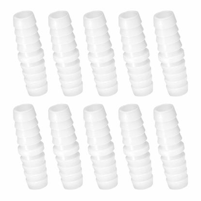 Picture of Quickun Plastic Hose Barb Fitting, 3/8" x 3/8" Barbed Splicer Mender Joint Adapter Union Fitting ( Pack of 10 )