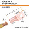 Picture of SELTERM 5pcs 4/0 AWG (XL) 1/2" Stud Copper Wire Lugs,Battery Lugs,Ring Terminals,Battery Cable Ends, 0000 Gauge Ring Terminal Connectors, UL Heavy Duty Bare Copper Eyelets Battery Terminal Connectors