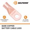 Picture of SELTERM 5pcs 4/0 AWG (XL) 1/2" Stud Copper Wire Lugs,Battery Lugs,Ring Terminals,Battery Cable Ends, 0000 Gauge Ring Terminal Connectors, UL Heavy Duty Bare Copper Eyelets Battery Terminal Connectors