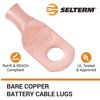 Picture of SELTERM 10pcs 8 AWG - 1/4" Stud (Wide Pad) - Battery Lugs, Heavy Duty Wire Lugs, Ring Terminals, Battery Cable Ends,8 Gauge Terminals, UL Bare Copper Eyelets Electrical Battery Terminal Connectors