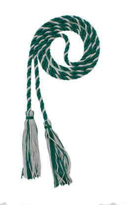 Picture of Graduation Honor Cord - DK Green/Gray - Every School Color Available - Made in USA - by Tassel Depot