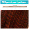 Picture of Iooleem 200psc Brown Pipe Cleaners, Chenille Stems, Pipe Cleaners for Crafts, Pipe Cleaner Crafts, Art and Craft Supplies.