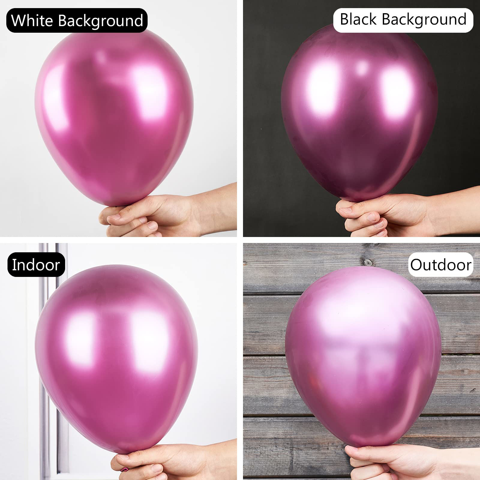 GetUSCart- PartyWoo Metallic Pink Balloons, 50 Pcs 12 Inch Metallic ...