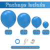 Picture of JOYYPOP Blue Balloons 110 Pcs Blue Balloon Garland Kit Different Sizes 5 10 12 18 Inch Royal Blue Balloons for Baby Shower Birthday Party Decorations