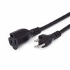 Picture of Amazon Basics 6-Foot Extension Cord - 13 Amps, 125V - 2-Pack, Black