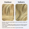 Picture of SARLA Blonde Hair Extension Invisible Wire Wavy Curly Long Synthetic Hair Piece for Women Adjustable Transparent Headband 16 Inch No Clip