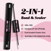 Picture of PRO Upgraded Lash Bond and Seal Cluster Lash Bond & Seal for Lash Clusters DIY Eeyelash Extension Lash Glue Mascara Wand Aftercare Sealant Super Strong Hold 48 Hours（10ml, Black Bond & Clear Seal)