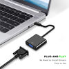 Picture of KUPOISHE USB C to VGA Adatper for Monitor, Thunderbolt 3 Multi-Display Video Converter Cable for MacBook Pro iPad Chromebook Surface and More Type C Laptop Tablet Android Phone