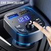 Picture of Car Bluetooth FM Transmitter, MP3 Player Transmitter 5.0 Wireless Handsfree 2 USB Charger Kit, FM Transmitter Wireless Radio Adapter Kit Dual Transmitter Support SD Card USB Stick