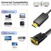 Picture of Xsusmdom HDMI to VGA Cable, 6FT HDMI-to-VGA Monitor Cable 1080P HDMI Adapter Cord (Male to Male) for Monitor, Computer, Laptop, Desktop, PC, Projector, HDTV and More