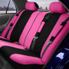 Picture of FH Group Car Seat Cover Light Breezy Pink Seat Covers Flat Foam Padding Cloth Full Set Automotive Seat Covers, Airbag Compatible & Split Rear Universal Fit Interior Accessories for Cars Trucks and SUV