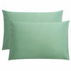 Picture of FLXXIE 2 Pack Microfiber Queen Pillow Cases, 1800 Super Soft Pillowcases with Envelope Closure, Wrinkle, Fade and Stain Resistant Pillow Covers, 20x30, Sea Green