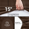 Picture of Utopia Bedding King Fitted Sheet - Bottom Sheet - Deep Pocket - Soft Microfiber -Shrinkage and Fade Resistant-Easy Care -1 Fitted Sheet Only (Brown)