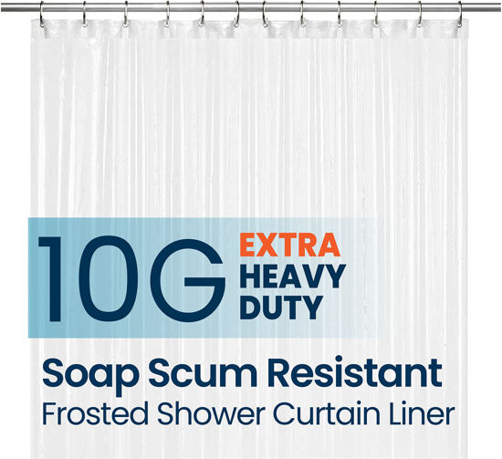 Picture of PEVA Shower Curtain Liner 72" W x 96" H Frosted 10G Thickness, No Chemical Smell