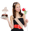 Picture of 13th Birthday Decorations for Girls, Including 13th Birthday Crown/Tiara, Candles, Official Teenager Sash and Cake Toppers, Rose Gold Teen Girl Gifts for 13 Year Old Birthday Decorations