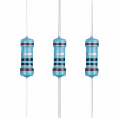 Picture of EDGELEC 100pcs 1 ohm Resistor 1/2w (0.5Watt) ±1% Tolerance Metal Film Fixed Resistor, Multiple Values of Resistance Optional