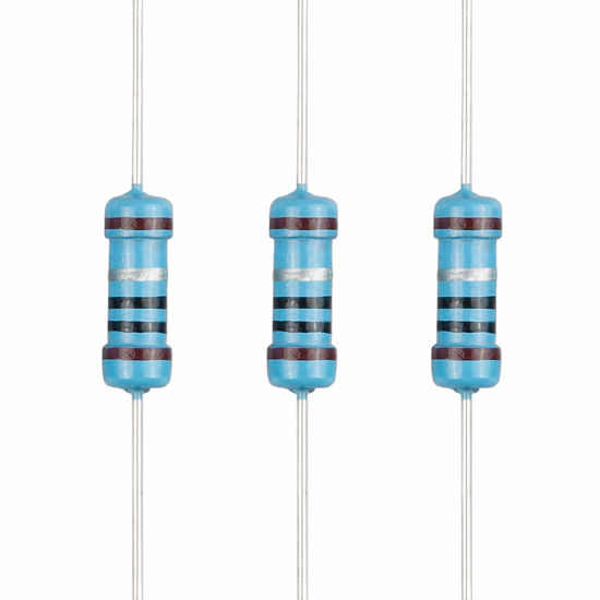 Picture of EDGELEC 100pcs 1 ohm Resistor 1/2w (0.5Watt) ±1% Tolerance Metal Film Fixed Resistor, Multiple Values of Resistance Optional