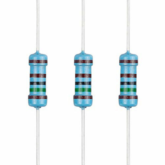 Picture of EDGELEC 100pcs 1.5K ohm Resistor 1/2w (0.5Watt) ±1% Tolerance Metal Film Fixed Resistor, Multiple Values of Resistance Optional