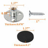 Picture of AORYVIC 5/16'' Round Base Screw-in T-Nuts Furniture Sofa Hardware with Screw and Rubber Pad Set of 4