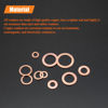 Picture of 220 Pieces Copper Washers, HELIFOUNER 10 Sizes Copper Metric Sealing Washers, Flat Washers Assortment Kit (M5 M6 M8 M10 M12 M14 M16)