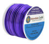 Picture of Mandala Crafts Anodized Aluminum Wire for Sculpting, Armature, Jewelry Making, Gem Metal Wrap, Garden, Colored and Soft, 1 Roll(12 Gauge, Purple)