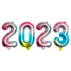 Picture of GOER 2023 Foil Number Balloons for 2023 New Year Eve Festival Party Supplies Graduation Decorations (Multicolour,16 Inch)