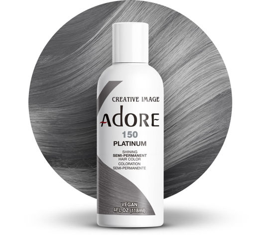 Picture of Adore Semi Permanent Hair Color - Vegan and Cruelty-Free Hair Dye - 4 Fl Oz - 150 Platinum (Pack of 1)