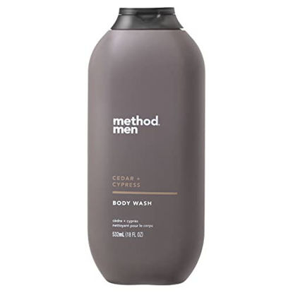 Picture of Method Men Body Wash, Cedar + Cypress, Paraben and Phthalate Free, 18 fl oz (Pack of 1)