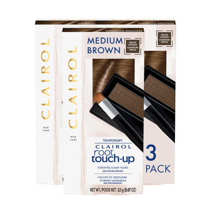 Picture of Clairol Root Touch-Up Temporary Concealing Powder, Medium Brown Hair Color, Pack of 3