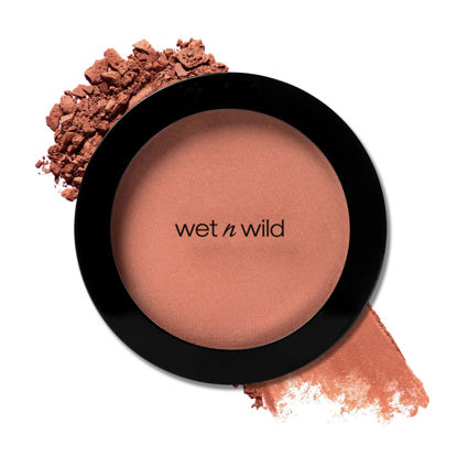 Picture of Wet n Wild Color Icon Blush Powder Makeup, Pink Mellow Wine | Matte Natural Glow | Moisturizing Jojoba Oil