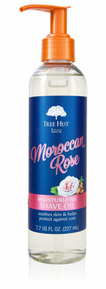 Picture of Tree Hut Bare Moroccan Rose Moisturizing Shave Oil, 7.7 fl oz, Gel-to-Oil Formula, Ultra Hydrating Barrier for a Close, Smooth Shave, For All Skin Types