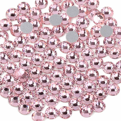 Picture of beadsland Flat Back Crystal Rhinestones Round Gems, Light Pink (2.7-2.8mm) SS10/1440pcs