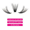 Picture of FADLASH Lash Clusters Extensions Individual Lashes Natural Soft 120pcs 40D D Cur Natural Long Black Faux Mink Volume Lash Extensions Reusable Artificial Eyelashes (40D-0.07-D, 14mm)