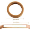 Picture of 100 Pcs Thick Seamless Brown Hair Ties, Ponytail Holders Hair Accessories No Damage for Thick Hair