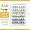 Picture of Lash Clusters 10D-0.10D+20D-0.07D B&Q LASH Individual Lashes 280 Clusters False Eyelash 9-16MIX Lash Clusters Extensions Individual Lashes Cluster DIY Eyelash Extensions at Home (10D+20D,9-16MIX)