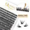 Picture of QUEWEL Cluster Lashes 240Pcs Individual Lashes 40D 0.07D Curl Mix8-14mm Lash Extensions Clusters Lashes Soft&Natural False Eyelashes Individual DIY Eyelash Extension at Home(40D 0.07D MIX8-14)