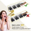 Picture of DIY 72 Lash Extensions C D Curl Fluffy Wispy Individual Eyelash Clusters DIY at Home (B16,D-10-16MIX)